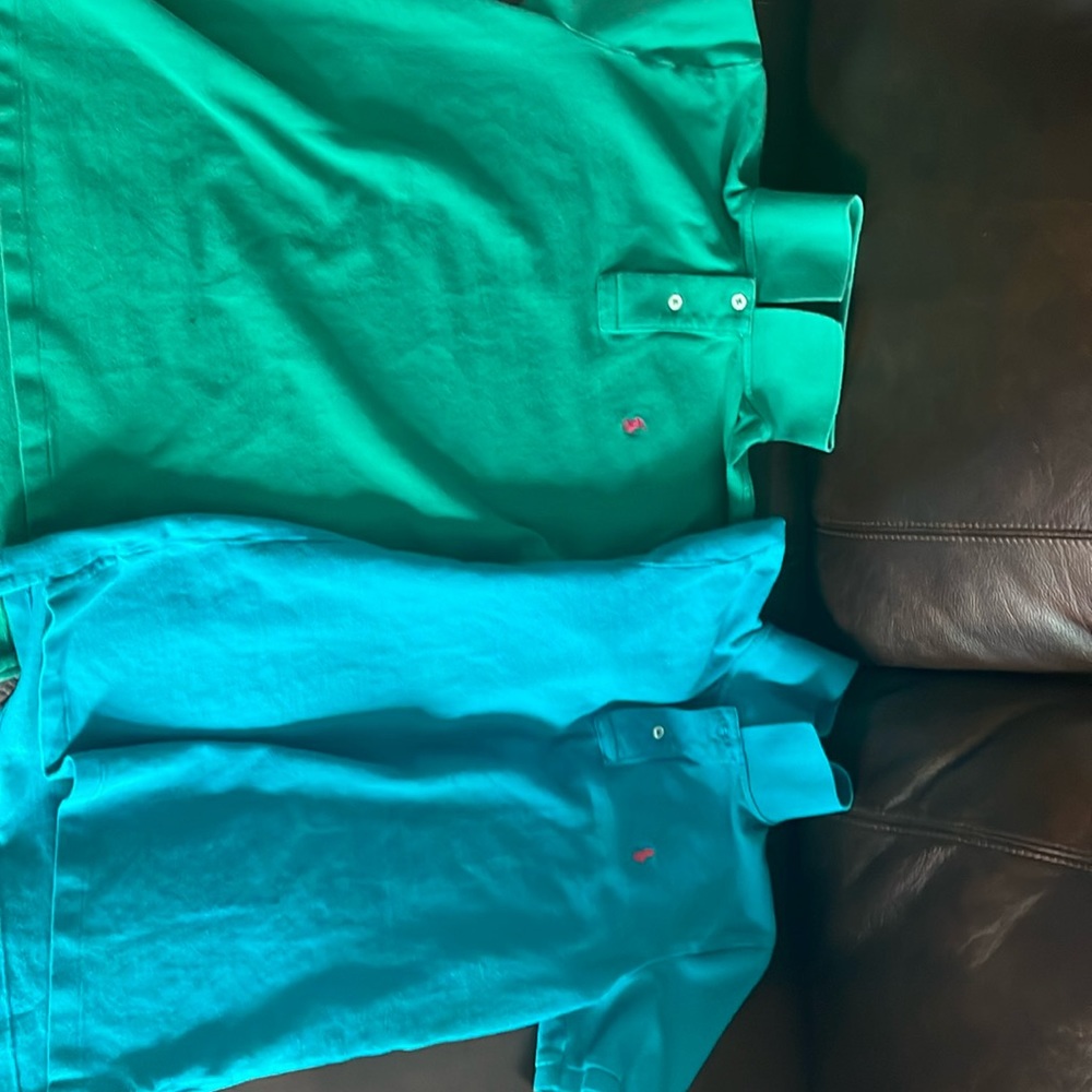 Boys Large size 14-16 Polo Ralph Lauren Short Sleeve Shirts - lot of 2 FREE SHIP